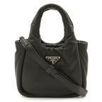 Prada Mini Bag 2-Way Crossbody Nappa Leather Nero Black Silver