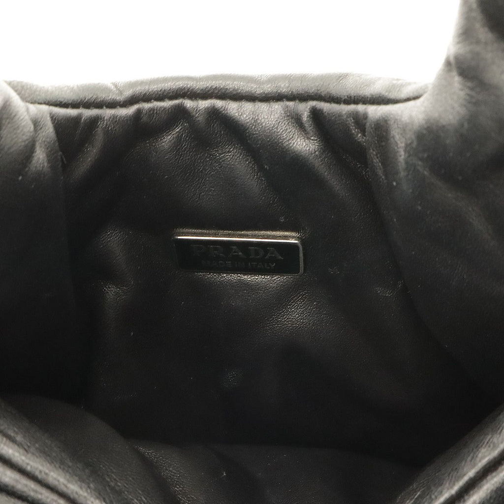 Prada Mini Bag 2-Way Crossbody Nappa Leather Nero Black Silver — view 8