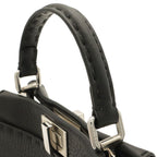 Fendi Mini Peekaboo Mini Bag 2-Way Crossbody Leather Black Silver — view 4