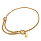 Chanel Cambon Line Medal Chain Belt Gold Plated Necklace