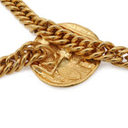 Chanel Cambon Line Medal Chain Belt Gold Plated Necklace — view 4