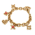 Louis Vuitton Bracelet Souple Hide and Seek Chain Logo Heart Gold Plated