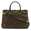 Louis Vuitton Monogram Pallas Tote 2-Way Shoulder Noir Black Gold