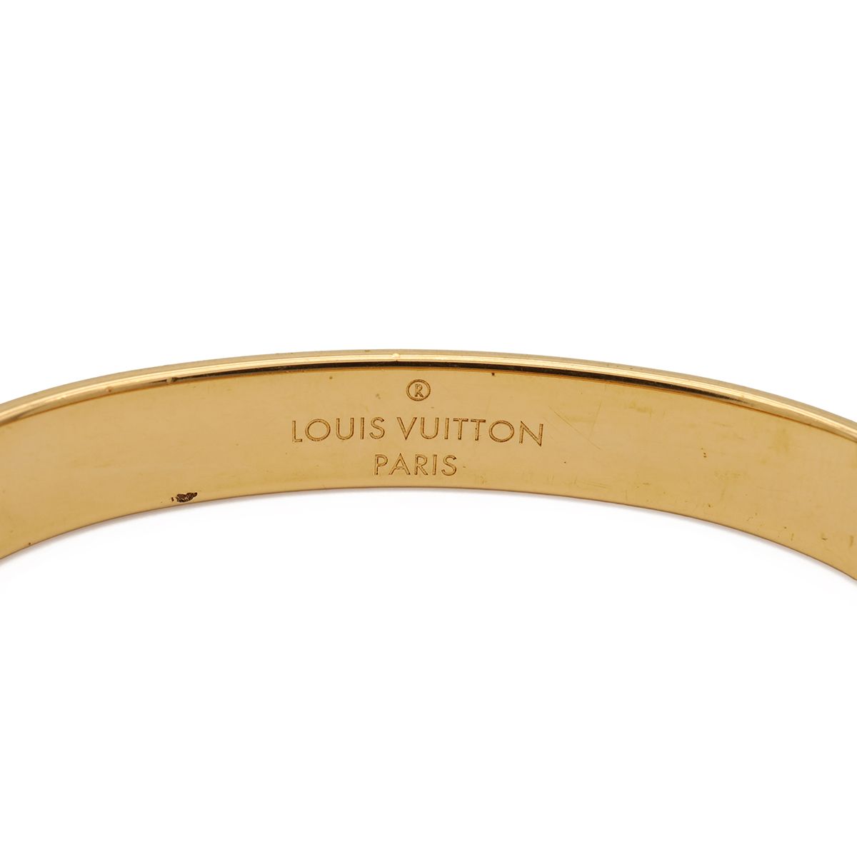 Louis Vuitton Rigid Bracelet Nanogram Strass Bangle Gold — view 6