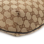 Gucci GG Canvas Sherry Line Shoulder Bag Crossbody Leather Khaki Beige Brown — view 3