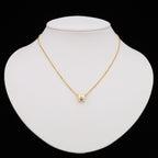 Hermes Mini Pop H Logo H Pendant Choker Lacquer Gold White Necklace — view 6