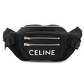 Celine Medium Trekking Belt Bag Logo Crossbody Nylon Black White