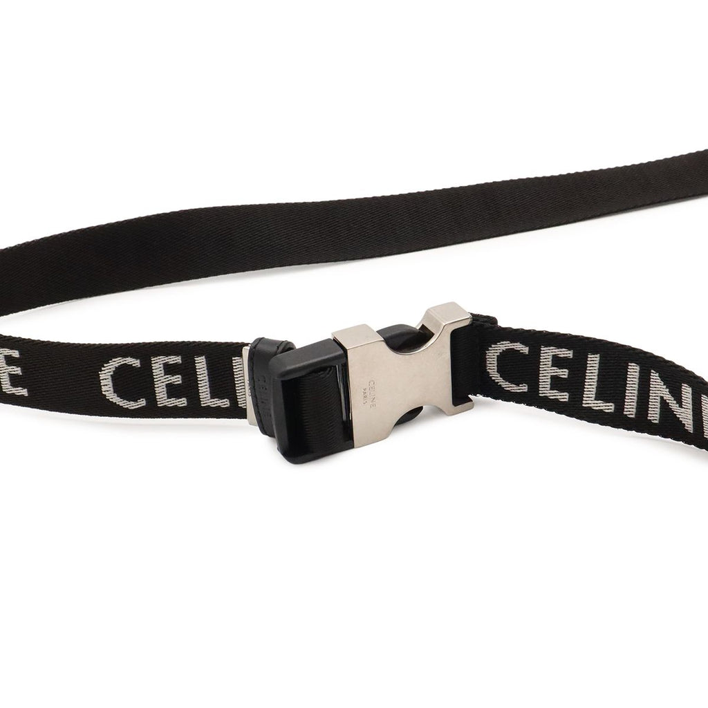 Celine Medium Trekking Belt Bag Logo Crossbody Nylon Black White — view 4