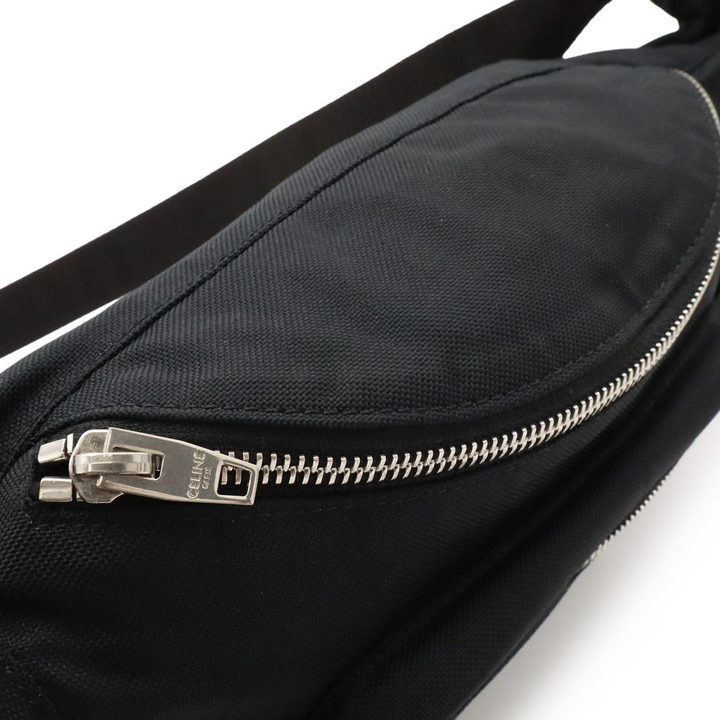 Celine Medium Trekking Belt Bag Logo Crossbody Nylon Black White — view 6