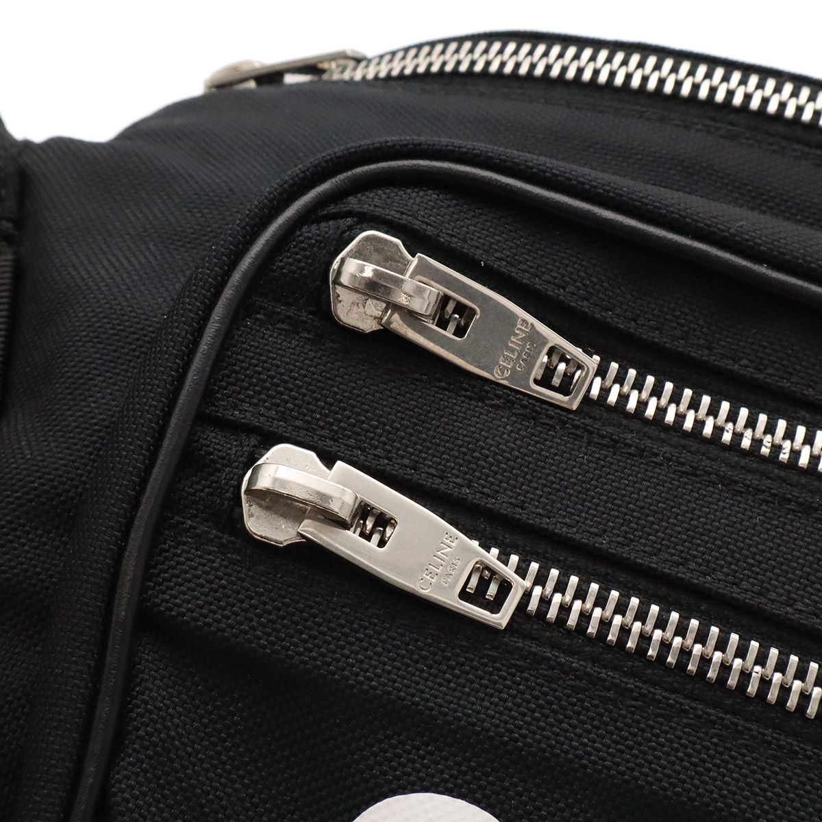 Celine Medium Trekking Belt Bag Logo Crossbody Nylon Black White — view 5
