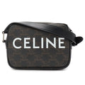 Celine Triomphe Mini Messenger Shoulder Bag Pochette Crossbody Canvas Leather