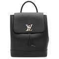 Louis Vuitton Lockme Backpack Turnlock Calfskin Noir Black Silver