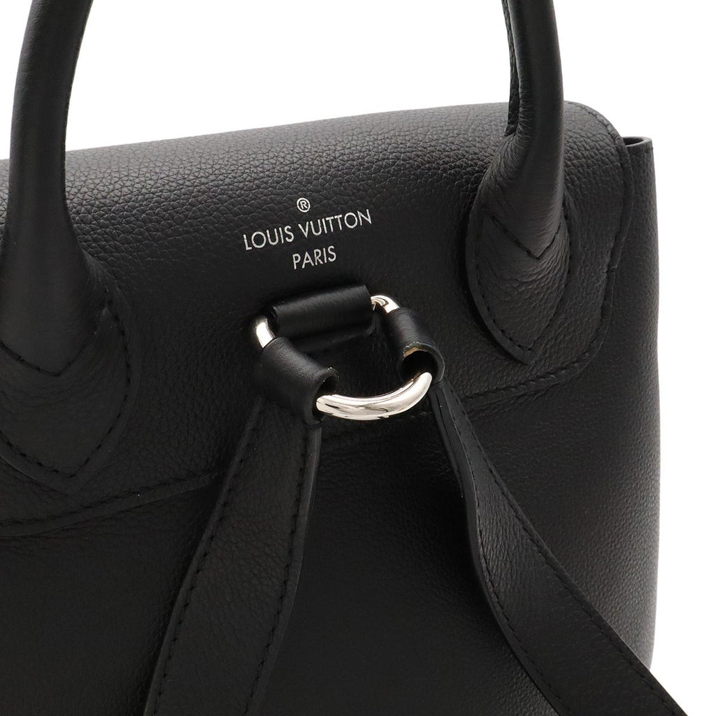 Louis Vuitton Lockme Backpack Turnlock Calfskin Noir Black Silver — view 6
