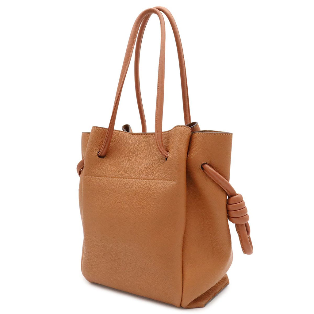 Loewe Flamenco Knot Tote Small Shoulder Calfskin Brown — view 2