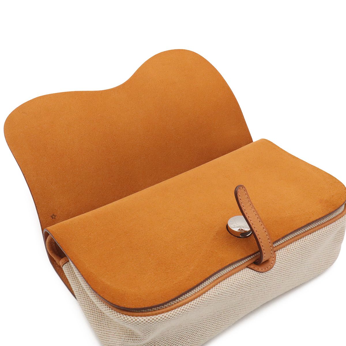 Hermes Sac Colorado PM Shoulder Bag Toile H Leather Ivory Brown — view 6