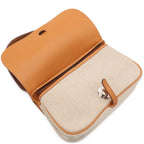 Hermes Sac Colorado PM Shoulder Bag Toile H Leather Ivory Brown — view 7