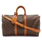 Louis Vuitton Monogram Keepall Bandouliere 45 Boston Bag Purse 2-Way