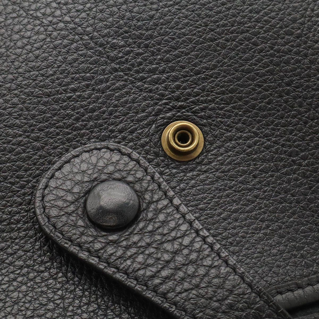 Hermes Evelyne I 1 GM Shoulder Bag Togo Leather Black Gold — view 5