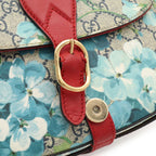 Gucci GG Blooms Supreme Shoulder Bag Pochette Crossbody Beige Blue Multicolor — view 5