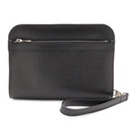 Louis Vuitton Epi Hoche Clutch Leather Noir Black Silver