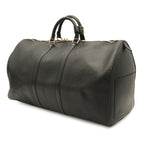Louis Vuitton Epi Keepall 55 Boston Bag Purse Leather Noir Black — view 2