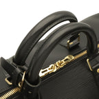 Louis Vuitton Epi Keepall 55 Boston Bag Purse Leather Noir Black — view 6