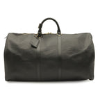 Louis Vuitton Epi Keepall 55 Boston Bag Purse Leather Noir Black