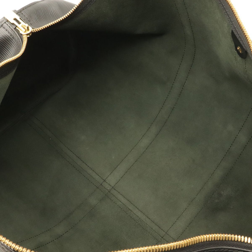 Louis Vuitton Epi Keepall 55 Boston Bag Purse Leather Noir Black — view 8