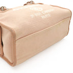 Chanel Deauville Bowling Bag 2-Way Chain Canvas Pink Silver — view 3