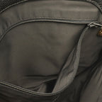 Chanel Logo Chain Shoulder Bag Caviar Leather Black Gold — view 7