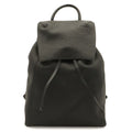 Loewe Drawstring Backpack Anagram Calfskin Leather Black Silver