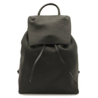 Loewe Drawstring Backpack Anagram Calfskin Leather Black Silver