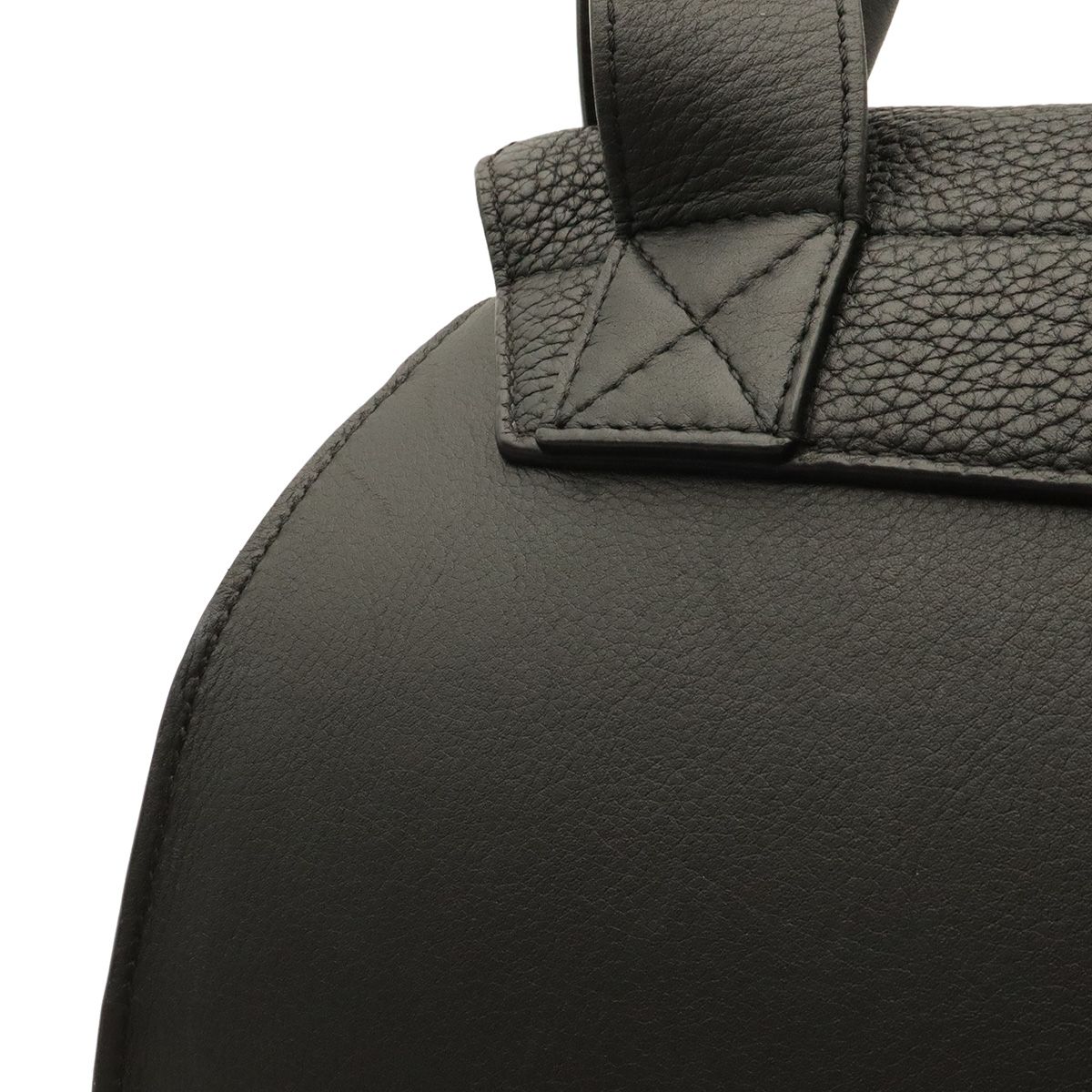 Loewe Drawstring Backpack Anagram Calfskin Leather Black Silver — view 4