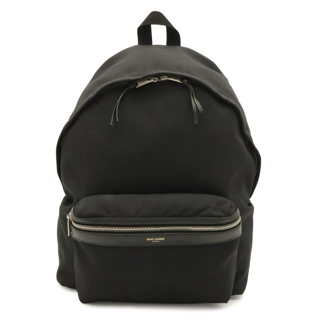 Saint Laurent Paris YSL Backpack Canvas Leather Black