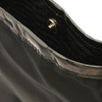 Prada Tote Shoulder Bag Nylon Leather Nero Black Silver — view 5