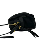 Prada Triangle Logo Tessuto Pocono Nylon Leather Mini Shoulder Bag Pochette — view 5