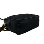 Prada Triangle Logo Tessuto Pocono Nylon Leather Mini Shoulder Bag Pochette — view 7