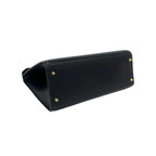 Celine Vintage Circle Logo Leather 2-Way Shoulder Bag Navy — view 7