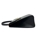 Celine Vintage Circle Logo Leather 2-Way Shoulder Bag Navy — view 5