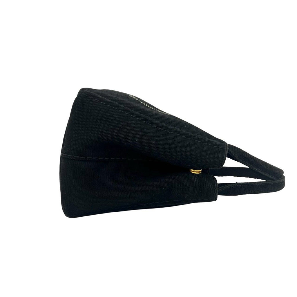 Prada Canapa Logo Canvas 2-Way Shoulder Bag Mini Tote Black — view 6