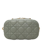 Dior Cannage Travel Small Vanity Shoulder Bag 2-Way Gray Leather — view 3