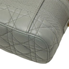 Dior Cannage Travel Small Vanity Shoulder Bag 2-Way Gray Leather — view 6