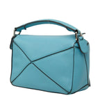 Loewe Puzzle Mini Crossbody Shoulder Bag 2-Way Light Blue Leather — view 2