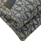 Dior Oblique Trotter Pants Motif Handbag Navy Leather Jacquard — view 5