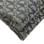 Dior Oblique Trotter Pants Motif Handbag Navy Leather Jacquard — view 7