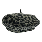 Dior Leopard Beret Gray 58 Hat