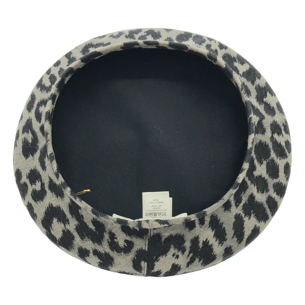 Dior Leopard Beret Gray 58 Hat — view 4