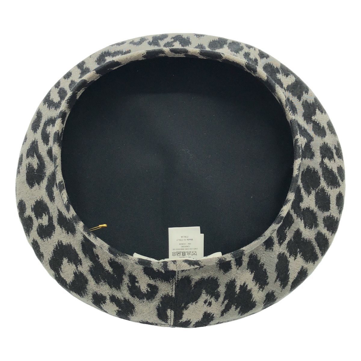 Dior Leopard Beret Gray 58 Hat — view 4