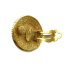 Chanel 91P Vintage Earrings Clip on Faux Pearl Logo Gold — view 3