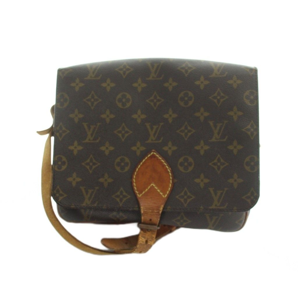 Louis Vuitton Monogram Cartouchiere GM Shoulder Bag Crossbody Leather Logo Brown